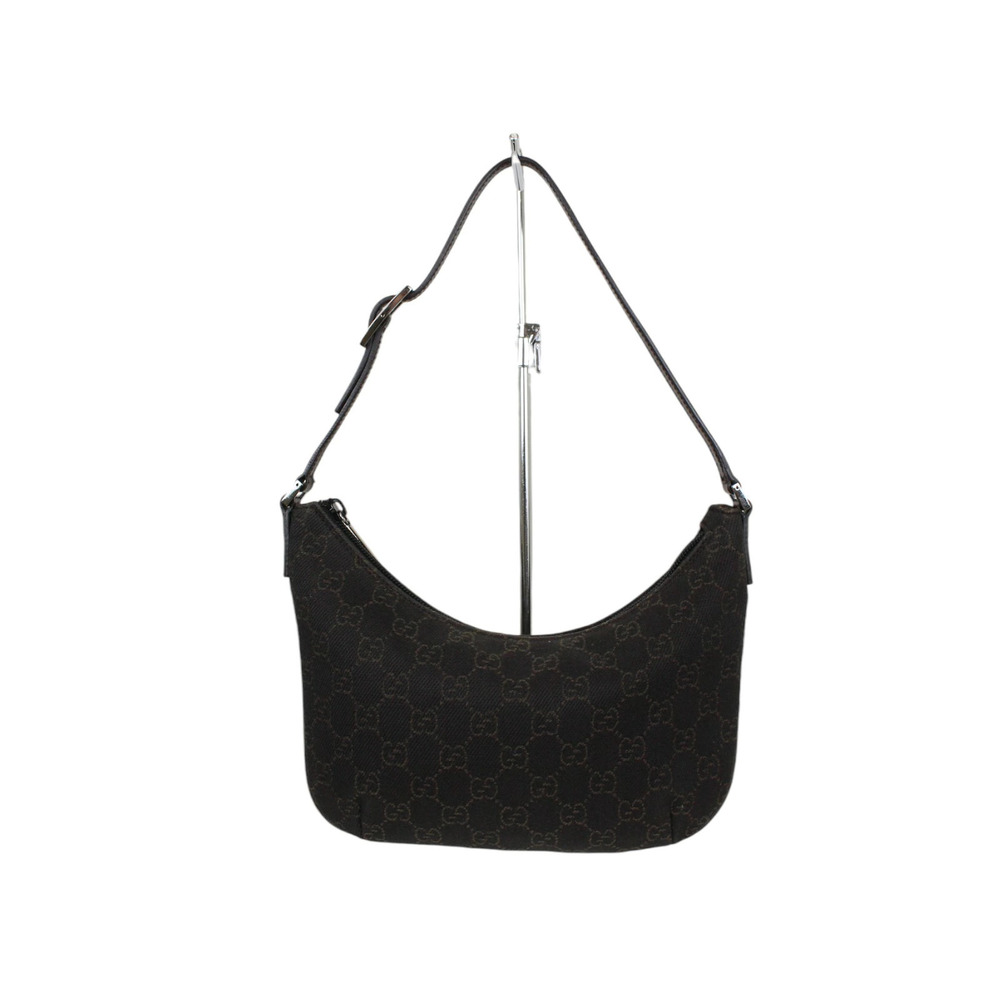 GUCCI GG canvas handbag brown shoulder bag compact